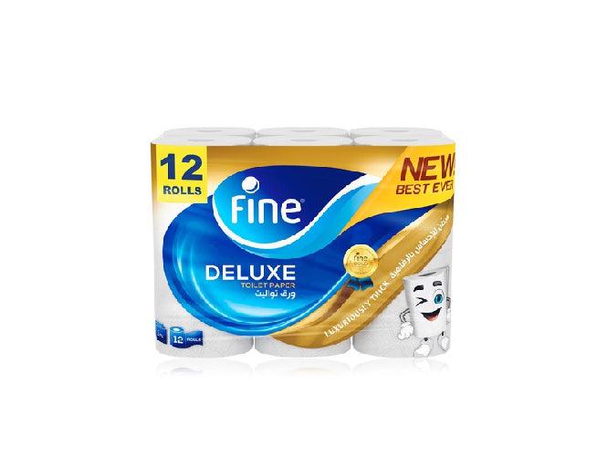 Fine Deluxe Toilet Paper, Pack of 12 Rolls, 3 Plies - Altimus