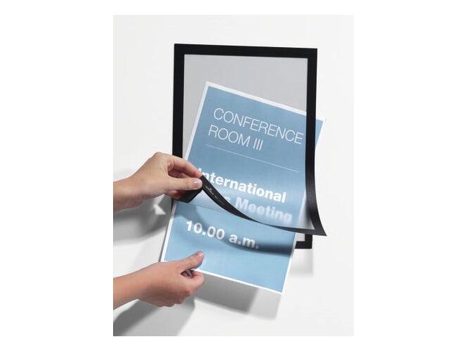 Durable Duraframe, Self-Adhesive Magnetic Frame A4, 2/pack, Black - Altimus