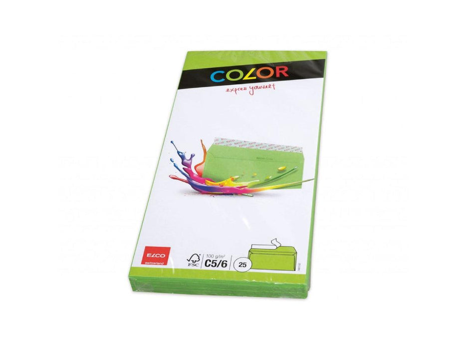 Elco C5/6 Envelope with Adhesive Closure, 100gsm, 25pcs/pack - Green - Altimus
