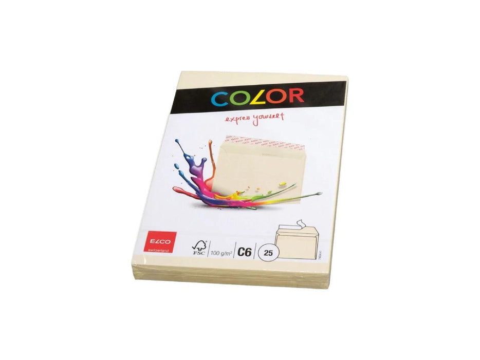 Elco C6 Envelope with Adhesive Closure, 100gsm, 25pcs/pack - Cream/Beige - Altimus