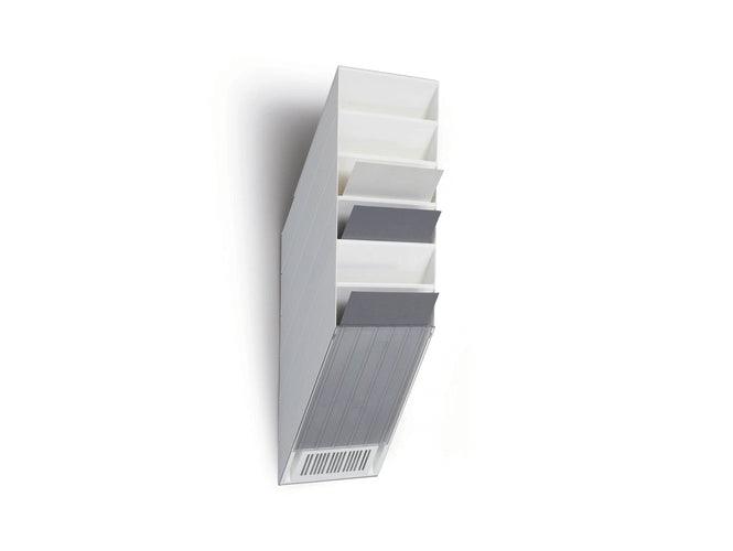 Durable FLEXIBOX 6 A4, Wall Mounted Brochure Holder, 6 Tier, White - Altimus