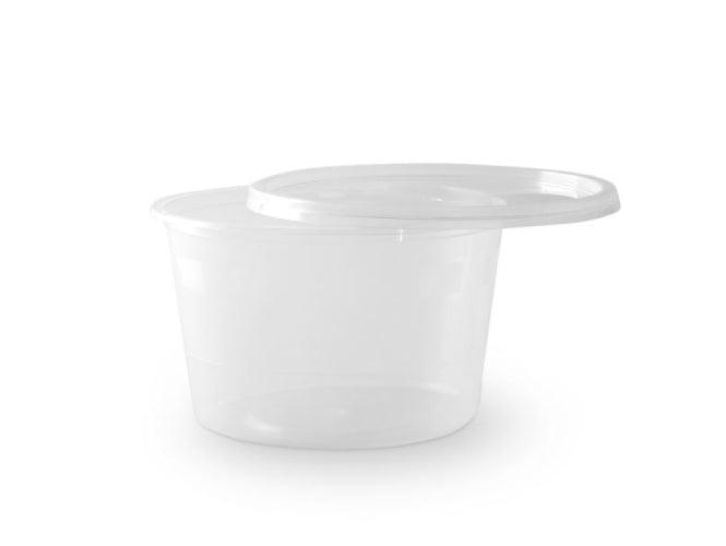 Microwavable Container Round 525cc With Lid - Clear 50 Pieces - Altimus