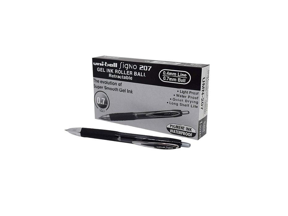 Uni Ball UMN207 Signo Gel Ink Pen, Black, 12pcs/pack - Altimus