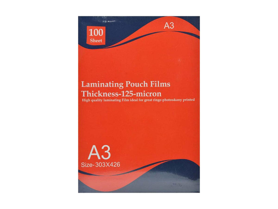 Deluxe A3 Laminating Pouch Films, 125 Microns, 303x426 mm, 100/pack - Altimus