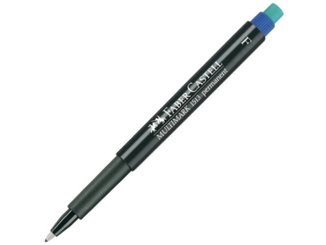 Faber Castell Multimark 1513 Permanent Fine 0.6mm, Blue - Altimus