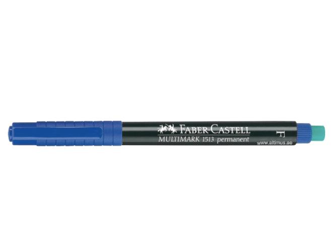 Faber Castell Multimark 1513 Permanent Fine 0.6mm, Blue - Altimus