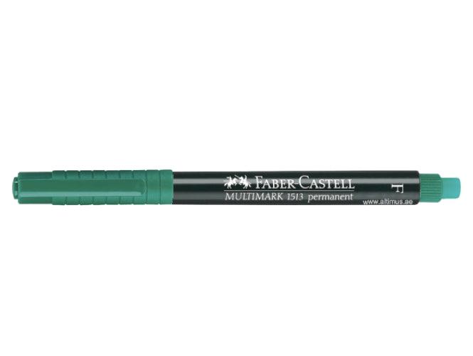 Faber Castell Multimark 1513 Permanent Fine 0.6mm, Green - Altimus