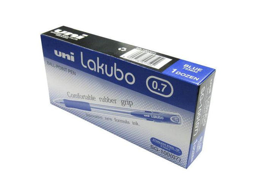 Uni-ball SG100 Lakubo Ball Point Pen - 0.7 mm, Blue, (Pack of 12) - Altimus