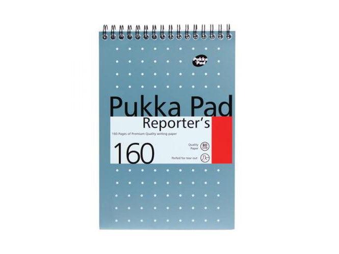 Pukka Metalic Reporter's Pad, 80gsm, Ruled, Wirebound, 205mm X 140mm, 160 pages - Altimus