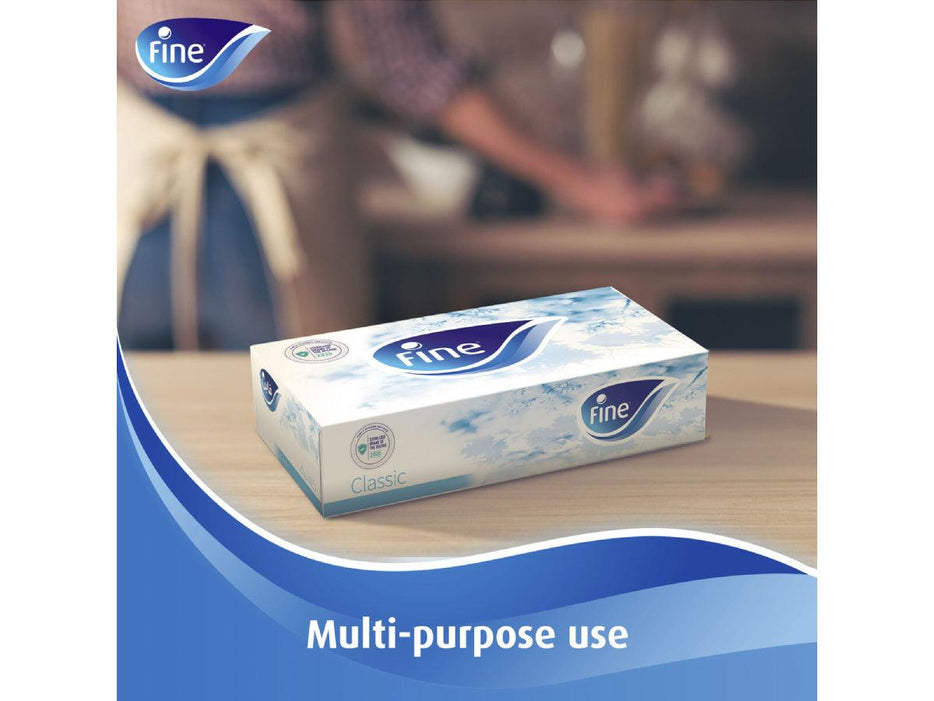 Fine Classic Facial Tissues, 100's 2 Ply, Pack of 6 - Altimus