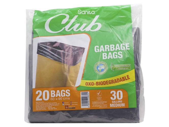 Club Plastic Trash Bags 30 Gallons Black 20pcs/pack - Altimus