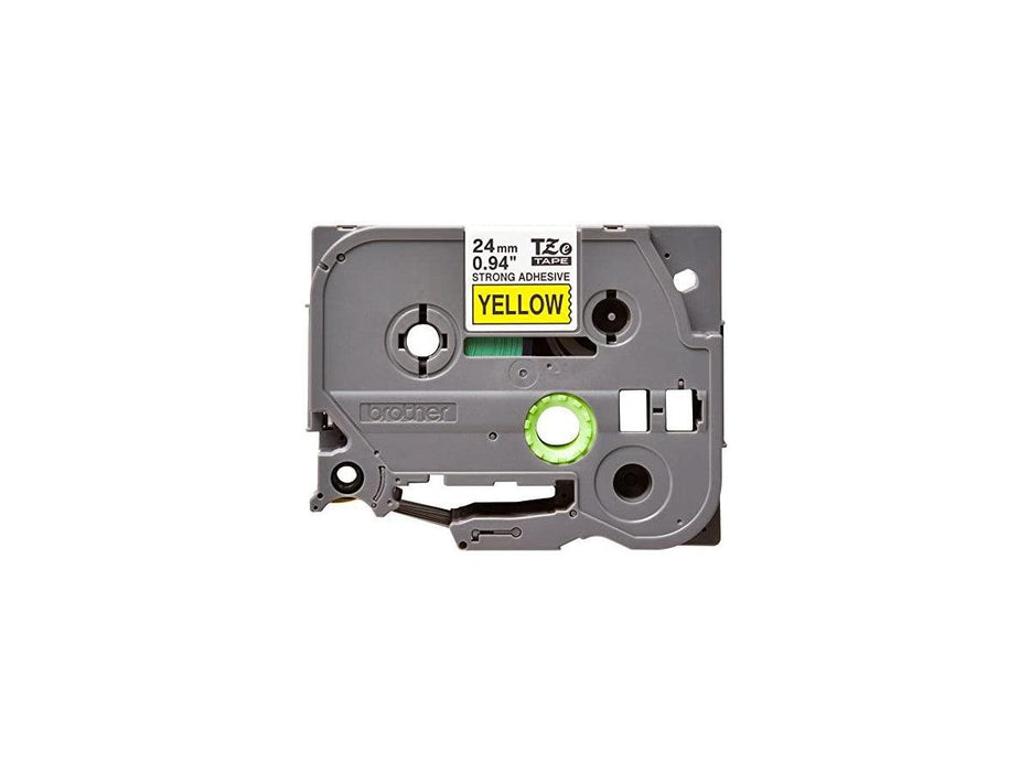 Brother P-touch 24mm TZ-S651 Strong Adhesive Tape, Black on Yellow - Altimus