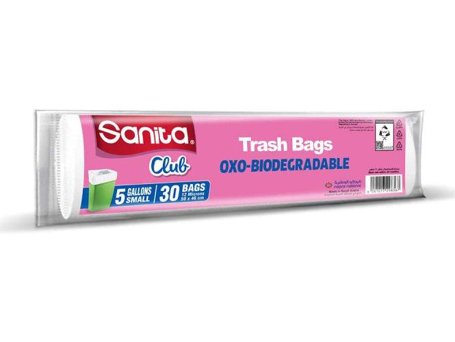 Club Plastic Trash Bags, 5 Gallons, White, 30pcs/pack - Altimus