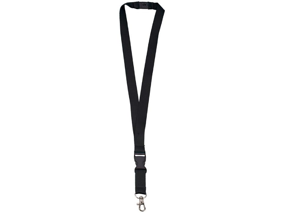 Lanyard 20mm with Buckle & Hook - Black - Altimus