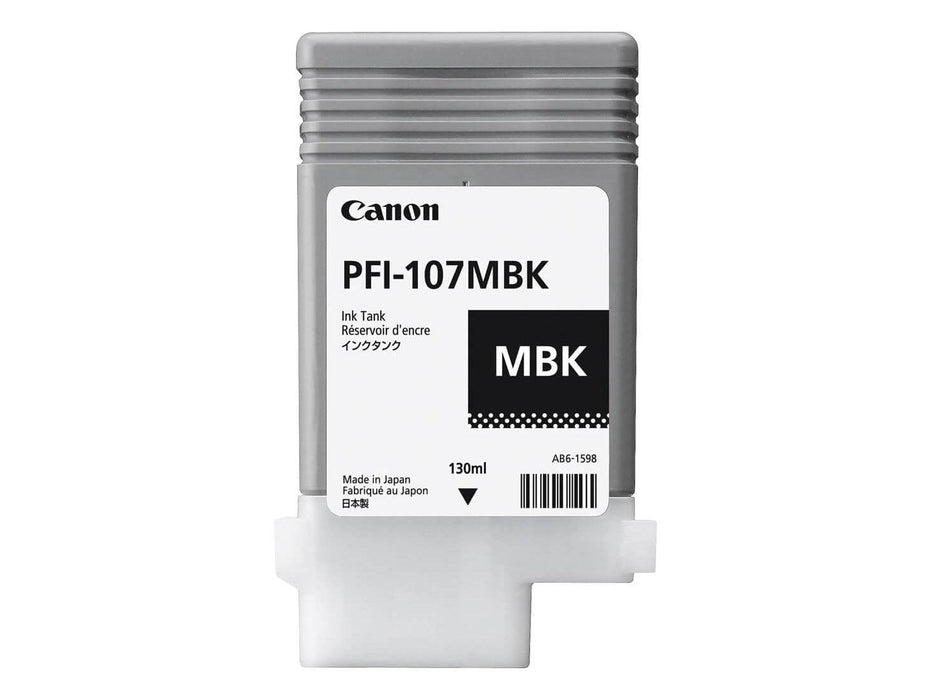 Canon PFI-107MBK 130ML Ink Tank, Matte Black - Altimus