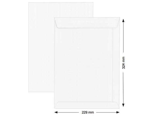 Hispapel White Envelope 229 x 324mm 13" x 9" 250pcs/box - Altimus