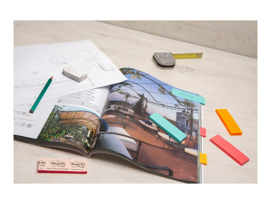 3M Post-It Page Ultra Markers Ultra Colors 670-5AN, 5 Pads-Pack, 100 Sheets/Pad - Altimus