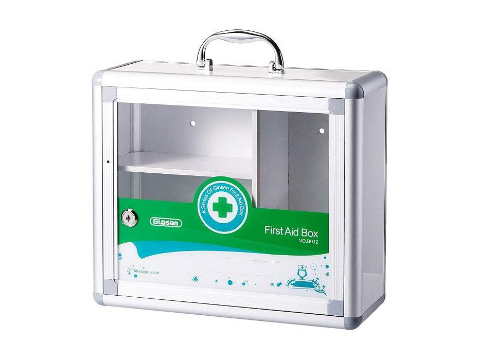 Glosen First Aid Cabinet for Medicine storage with Handle, Aluminum 350X140x300 Green (B012) - Altimus