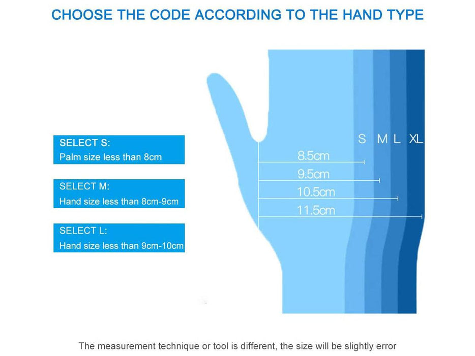 Nitrile Powder-Free Protective Exam Gloves, 100pcs/pack - Small - Altimus