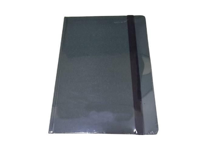 Hard Cover Notebook With Elastic Band A5, Dark Green - Single Line - Altimus