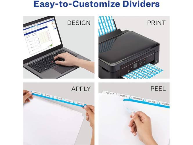 Avery IndexMaker Dividers, 5 Tabs with Clear Tab Labels - Altimus