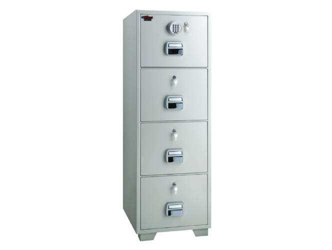 Eagle SF-680-4EKK Fire Resistant Filing Cabinet, 4 Drawers, Digital With Key Lock Each Drawer - Altimus
