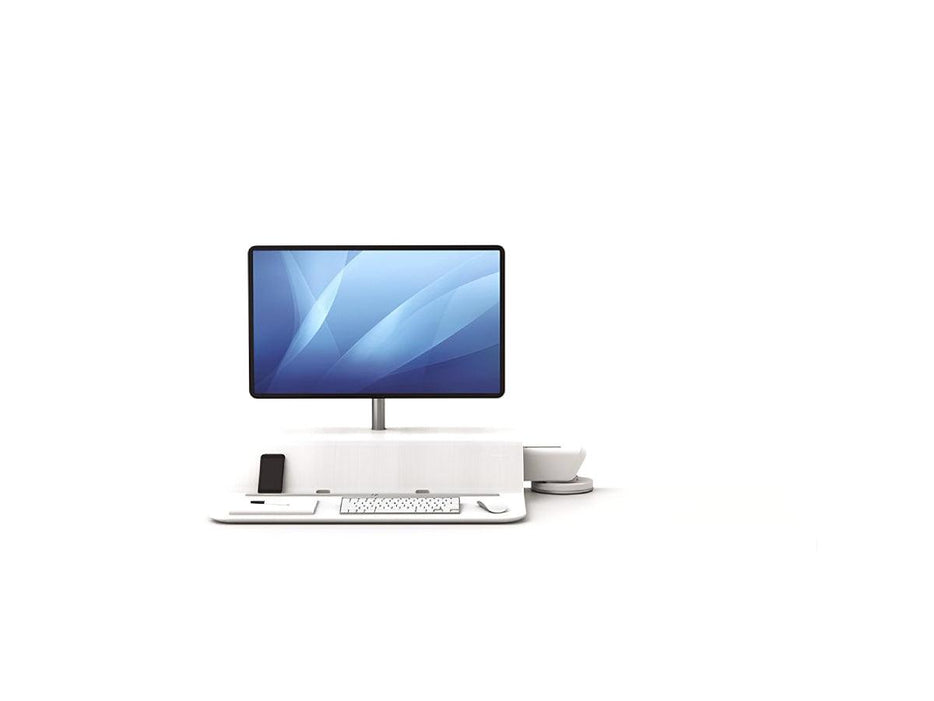Fellowes Lotus™ RT Sit-Stand Workstation – Single White (FEL 8081701) - Altimus