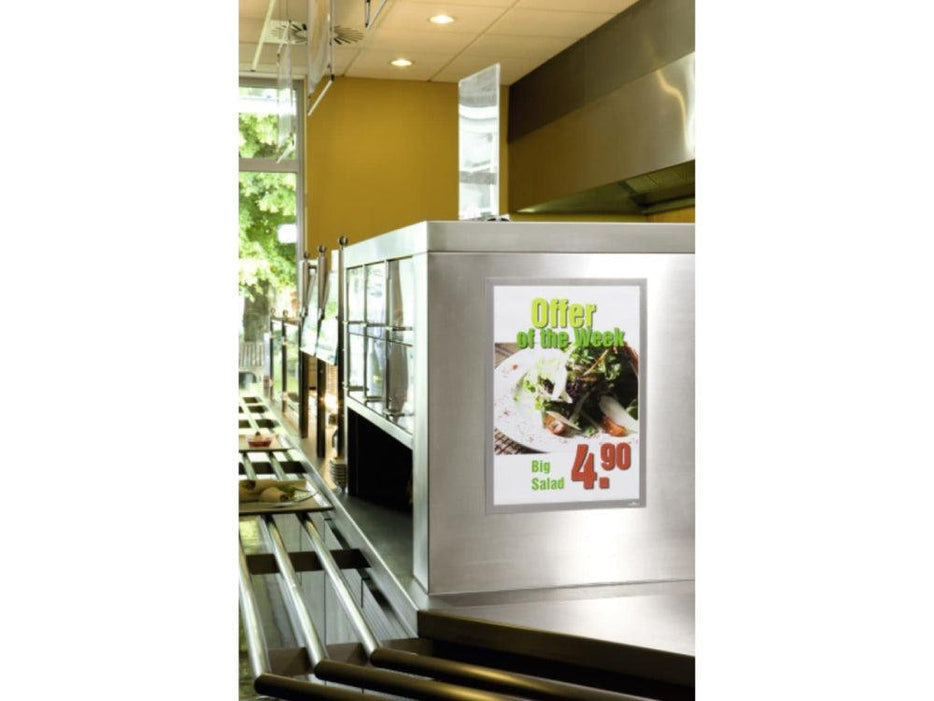 Durable DURAFRAME A3, Self-Adhesive Magnetic Frame, 2/pack, Metallic Silver - Altimus