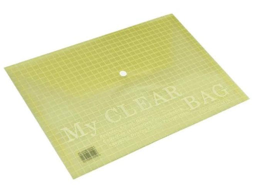 Deluxe Document Bag "My Clear Bag" A4 12/pack Yellow - Altimus