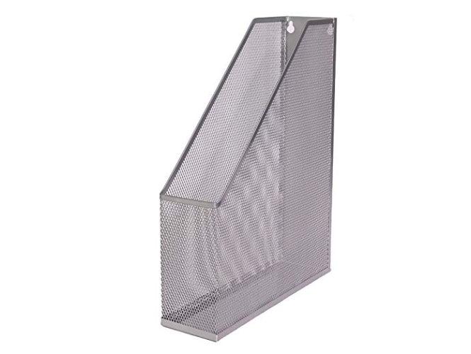 Deluxe Metal Mesh Magazine Holder, Silver - Altimus