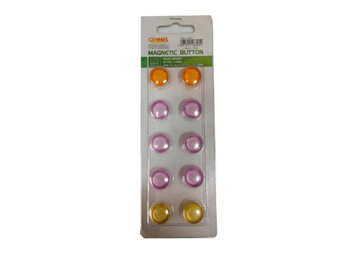GENMES MAGNETIC BUTTON, 1.5 CM, 10-PACK, ASSORTED COLORS - Altimus