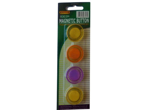 GENMES Magnetic Button, 3 cm, 4/pack, assorted Colors - Altimus