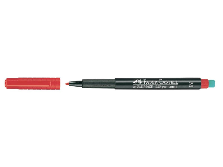 Faber Castell Multimark 1525 Permanent Medium 1.0mm, Red - Altimus