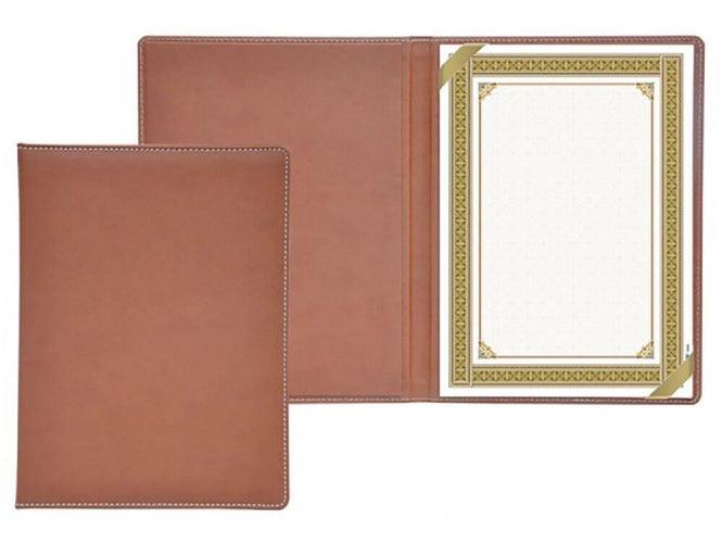 Certificate Folder Italian PU Cover Brown (FSCLCERTPUBR) - Altimus
