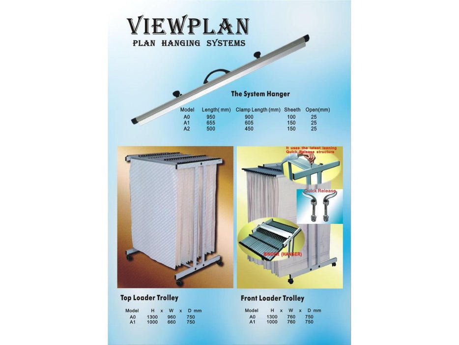 View Plan Top Load Drawing Trolley A0 - Altimus