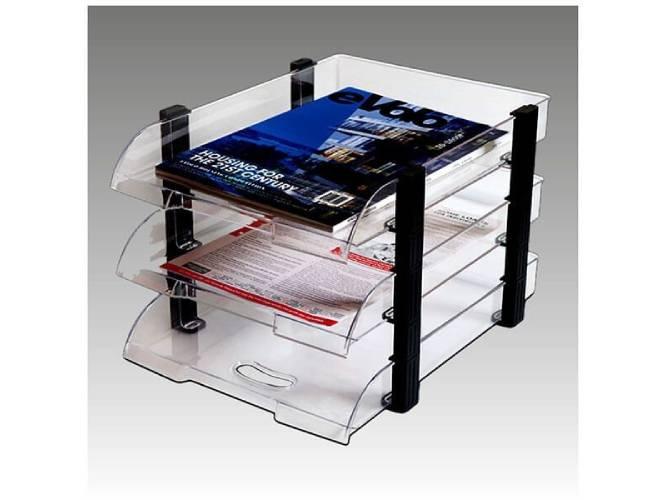 Omega 1758/3 Executive File Tray, Clear - Altimus