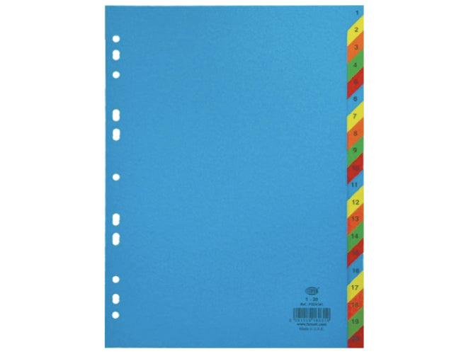 Divider Manila Colored A4 With Numbers 1-20 - Altimus
