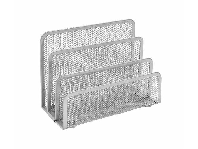Deluxe Metal Mesh Letter Shelf, Silver - Altimus