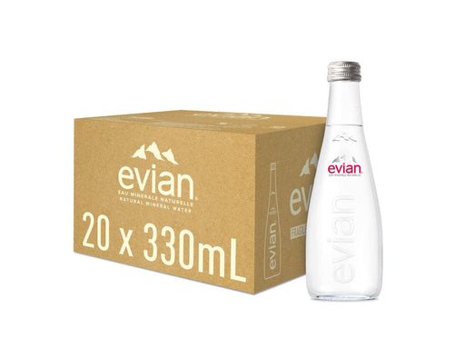 Evian Natural Mineral Water 330ml Glass (Case of 20) - Altimus
