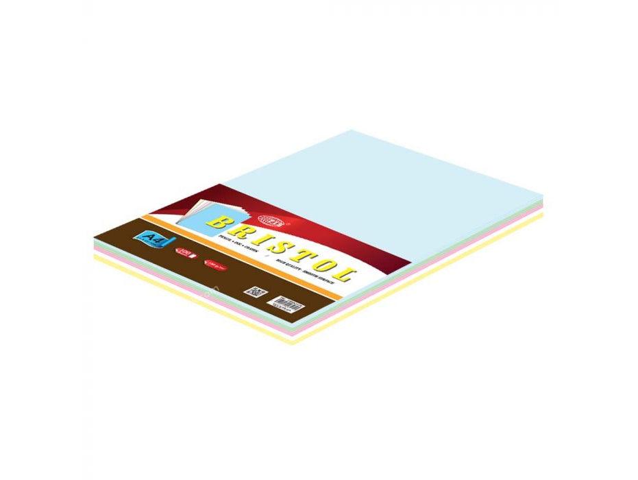 FIS Bristol Paper A4, 180gsm Assorted Colors (100 Sheets) - FSBI180A4ASST - Altimus