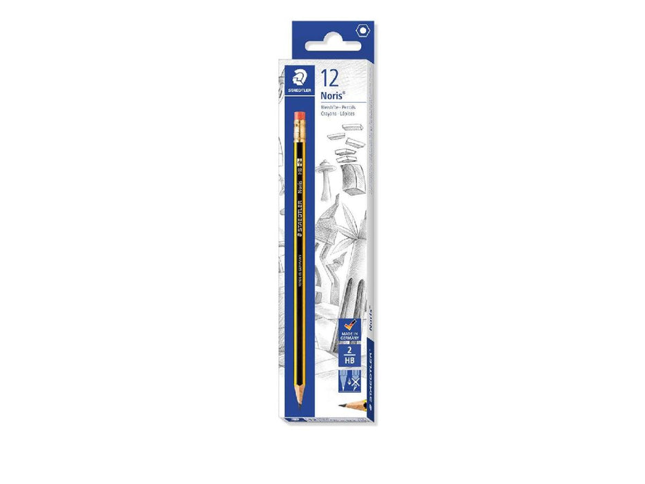 Staedtler Noris HB2 Pencil with Eraser Tip 12/box - Altimus