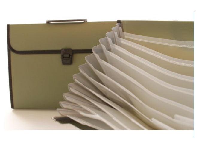 Deli Expanding Case A4 Assorted Colors 12 Divisons - Altimus