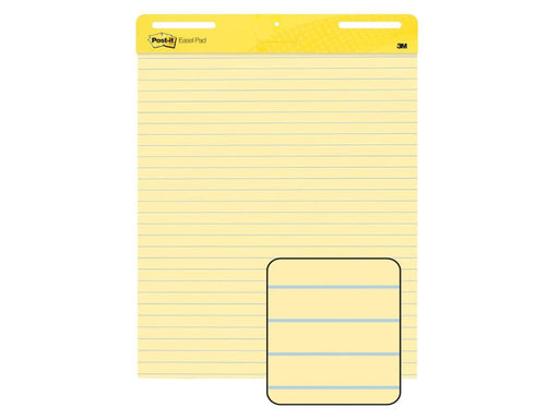 3M Post-It Self-Stick Easel Pad 561, Line Ruled Yellow, 25 x 30 in, 30sheets-pad - Altimus