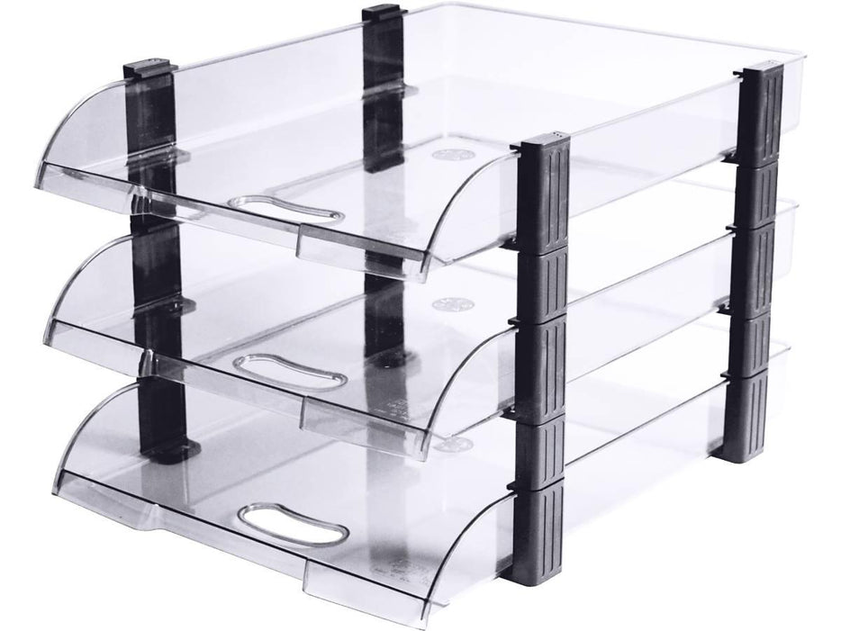 Omega 1758/3 Executive File Tray, Clear - Altimus