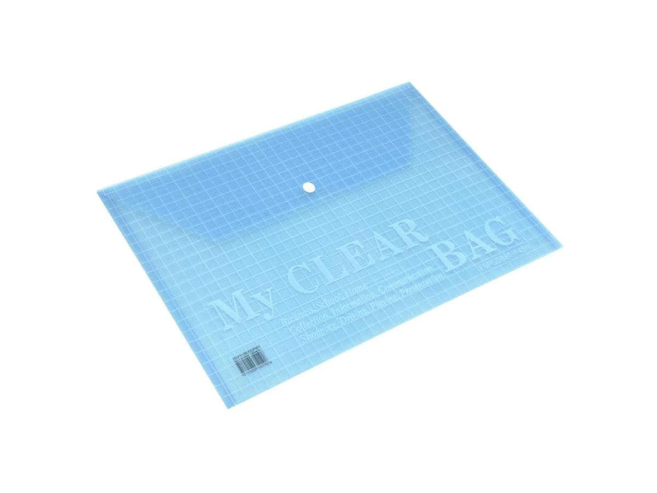 Deluxe Document Bag "My Clear Bag" A4, 12/pack, Blue - Altimus