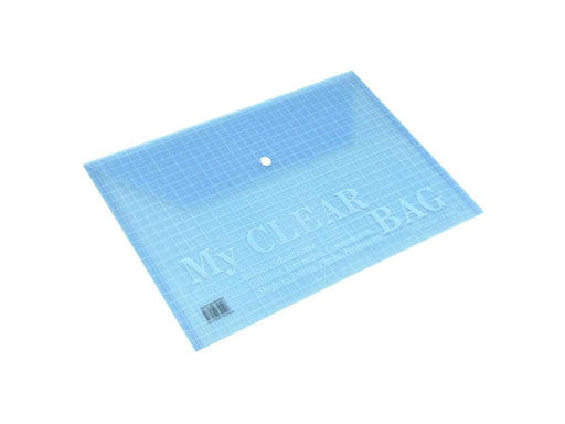Deluxe Document Bag "My Clear Bag" A4, 12/pack, Blue - Altimus