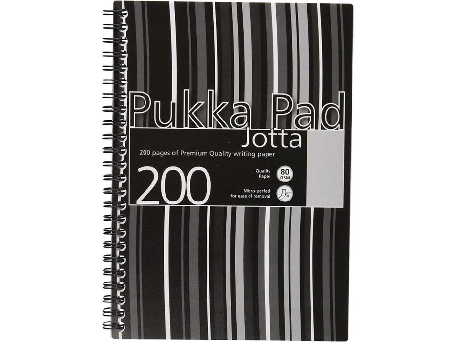 Pukka Jotta Stripes Notebook, A5 size, 200 Pages - Black (JP021-5) - Altimus