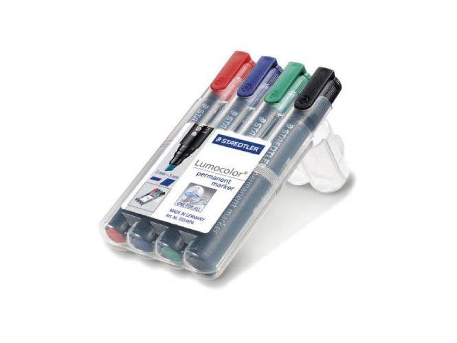 Staedtler 350 Chisel Tip Permanent marker, Assorted (Pack of 4) - Altimus