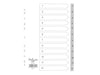 Deluxe Divider Plastic PVC Grey A4 with numbers 1-12 - Altimus