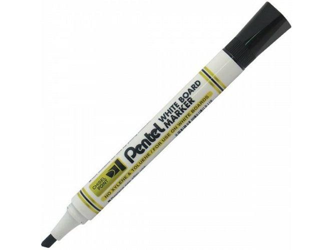 Pentel MW86 Chisel Tip White Board Marker - Black (12pcs/box) - Altimus